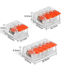 Load image into Gallery viewer, TYUMEN 75 PCS Lever Wire Connectors, Lever Home Compact Splicing Connector - 2 Port, 3 Port, 5 Ports Electric Cable Clamp Connector for AWG 22-12 Electrical Cables Solid Stranded Flexible Wires
