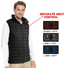 Load image into Gallery viewer, Loowoko Lightweight Heated Vest with 10000mAh Battery Pack, Men&amp;Women Outerwear Vests, Rechargeable Heated Jacket for Winter

