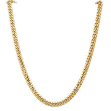Load image into Gallery viewer, 14k Yellow Gold 6.75mm Miami Cuban Chain Necklace 26 Inch Pendant Charm Curb Fine Jewelry For Women Gifts For Her
