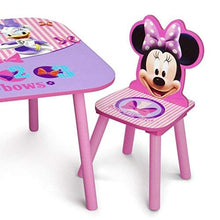 Load image into Gallery viewer, Delta Children Kids Table and Chair Set (2 Chairs Included) - Ideal for Arts &amp; Crafts, Snack Time, Homeschooling, Homework &amp; More, Disney Minnie Mouse

