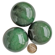 Load image into Gallery viewer, Loveliome 40 mm Green Aventurine Healing Crystal Ball, Home Decoration Fengshui Divination Sphere with Wood Stand
