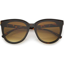 Load image into Gallery viewer, zeroUV - Oversize Neutral Color Flat Lens Cat Eye Sunglasses 60mm (Tortoise/Amber)
