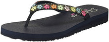 Load image into Gallery viewer, Skechers Cali Women's Meditation-Daisy Delight Flip-Flop,Navy,10 M US
