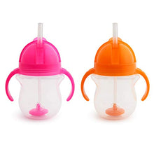 Load image into Gallery viewer, Munchkin Happy Snacker Snack Catcher &amp; Sippy Cup Set, 4 Pack, Pink/Purple/Orange
