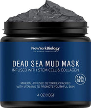 Load image into Gallery viewer, New York Biology Dead Sea Mud Mask for Face and Body with Stem Cell and Collagen - Spa Quality Pore Reducer for Acne, Blackheads and Oily Skin, Natural Skincare for Women, Men - Tightens Skin - 4 oz
