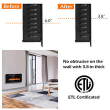 Load image into Gallery viewer, Tangkula 36 Inches Recessed Electric Fireplace, in-Wall &amp; Wall Mounted Electric Heater with Adjustable Flame Color &amp; Speed, Remote Control, Touch Screen, 750-1500W (36 Inches)
