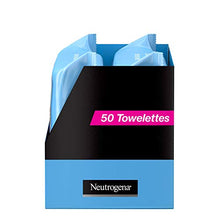 Load image into Gallery viewer, Neutrogena Makeup Remover Cleansing Face Wipes, Daily Cleansing Facial Towelettes to Remove Waterproof Makeup and Mascara, Alcohol-Free, Value Twin Pack, 25 count, 2 Pack

