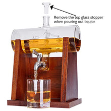 Load image into Gallery viewer, Jillmo Whiskey Decanter Set, 1250ml Whiskey Decanter with 2 Whiskey Glasses
