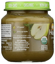 Load image into Gallery viewer, HAPPY BABY Organic Stage 2 Pears &amp; Kale Baby Food, 4 OZ
