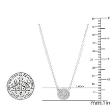 Load image into Gallery viewer, Dazzlingrock Collection 0.10 Carat (ctw) Round Diamond Ladies Circle Pendant 1/10 CT, 14K White Gold
