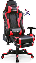 Load image into Gallery viewer, GTRACING Gaming Chair with Footrest Speakers Video Game Chair Bluetooth Music Heavy Duty Ergonomic Computer Office Desk Chair Red
