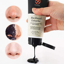 Load image into Gallery viewer, AsaVea Black Peel Off Mask with Brush,Blackhead Remover Charcoal Blackhead Remover, Deep Cleansing, Pore Shrinking, Acne and Oil Control, Anti Aging 80 gram
