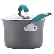 Load image into Gallery viewer, Rachael Ray Cucina Hard Anodized Nonstick Sauce Pan/Saucepan with Lid, 3 Quart, Blue
