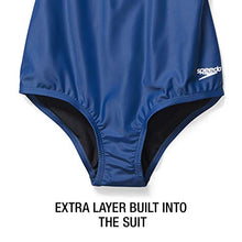 Load image into Gallery viewer, Speedo Women's Swimsuit One Piece PowerFlex Ultraback Solid , Speedo Black, 6
