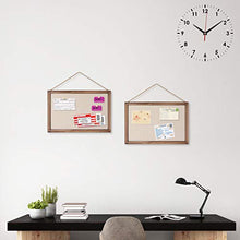 Load image into Gallery viewer, Emfogo 16x11 Wood Bulletin Boards with Linen Wall Bulletin Board for Home Kitchen Office Decorative Hanging Pin Board Frame Cork Board Light Bulletin Boards for Bedroom Pack of 2 (Carbonized Black)
