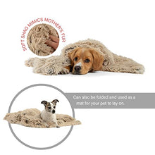 Load image into Gallery viewer, Best Friends by Sheri Calming Shag Fur Taupe Pet Throw Blanket 30x40
