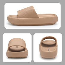 Load image into Gallery viewer, Cloud Slides for Women Men Quickly Dry Non-Slip Pillow Sandals, Soft Thick Sole Indoor and Outdoor Shower Slippers
