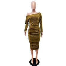 Load image into Gallery viewer, Women's 3/4 Sleeve Casual Party Draped Tie Waist Pencil Cocktail Black Faux Wrap Dress Knee Length Wear to Work
