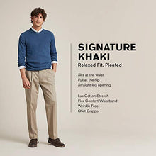 Load image into Gallery viewer, Dockers Men's Relaxed Fit Signature Khaki Lux Cotton Stretch Pants - Pleated, Timber Wolf, 42 32
