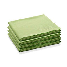 Load image into Gallery viewer, E-Cloth Glass &amp; Polishing Microfiber Cleaning Cloth, 300 Wash Guarantee, Reusable, Lime Green, 4 Pack
