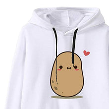 Load image into Gallery viewer, Hemlock Teen Girls Hoodies Printed Cute Hooded Sweatshirt Junior Sports Blouse Long Sleeve Hooded Pullovers Summer Tops White
