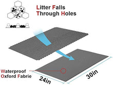 Load image into Gallery viewer, Pieviev Cat Litter Mat Double Layer Waterproof Urine Proof Trapping Mat (30''X24'', Grey)
