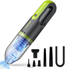 Load image into Gallery viewer, Handheld Vacuum Cleaner Cordless, UOKIER Hand Vacuum&amp;Air Blower 2-in-1, Mini Portable Hand Held Vac with 6500PA Strong Suction Rechargeable Li-ion Battery for Pet Hair, Home and Car, 2 Speeds
