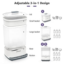 Load image into Gallery viewer, HAUTURE Baby Bottle Sterilizer and Dryer, 6-in-1 Electric Steam Sterilizer for Baby Bottles, Pacifier, Breast Pump- Touch Screen &amp; Auto-Off Bottle Sanitizer, White

