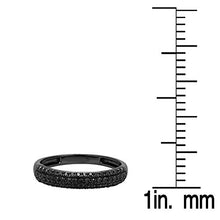 Load image into Gallery viewer, Dazzlingrock Collection 0.25 Carat (ctw) 14k Black Plated Round Black Diamond Ladies Pave Anniversary Wedding Band Stackable Ring 1/4 CT, White Gold, Size 5.5
