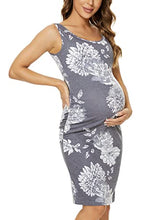 Load image into Gallery viewer, Liu &amp; Qu Women's Maternity Sleeveless Tank Dresses Side Ruching Bodycon Dress for Daily Wearing or Baby Shower
