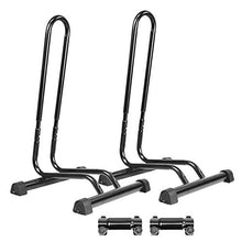 Load image into Gallery viewer, CyclingDeal Adjustable 2 Bike Floor Parking Rack Indoor Home Storage Garage Bicycle Nook Rack Free Standing Apartment Stands - Great for Mountain Road Kids Hybrid Bikes
