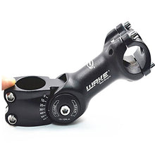 Load image into Gallery viewer, Wake MTB Stem 31.8 110mm 0-60 Degree Adjustable Bike Stem Mountain Bike Stem Short Handlebar Stem for Most Bicycle, Road Bike, MTB, BMX, Fixie Gear, Cycling (Aluminum Alloy, Lightweight, Black)
