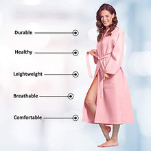 Load image into Gallery viewer, Luxurious Soft Absorbent Lightweight Long Kimono Waffle Spa Bathrobe for Women (Medium, White)
