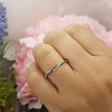 Load image into Gallery viewer, Dazzlingrock Collection 0.25 Carat (ctw) 10K Round Black &amp; White Diamond Wedding Band 1/4 CT, White Gold, Size 7
