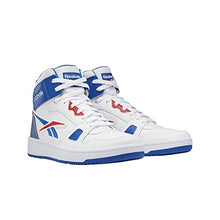 Load image into Gallery viewer, Reebok Unisex Resonator Mid Basketball Shoe, White/Vector Blue/Vector Red, 10.5 US Men

