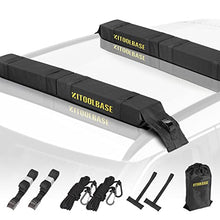 Load image into Gallery viewer, The Soft Roof Rack Pads for Kayak/Sup/Paddleboard/Canoe/Snowboard/Windsurfing, Universal Surfboard Racks for Car Include Tie-Down Straps, Block Surf Racks Suit Cars, SUV, Trucks
