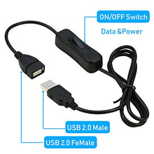 Load image into Gallery viewer, RIITOP USB Extension Cable with ON/Off Switch USB Male to Female Cable Support (Data and Power) for USB Headset, LED Strips(2-Pack)
