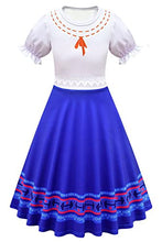 Load image into Gallery viewer, Kids Encanto Costume Mirabel Isabela Pepa Dress Mirabel/Isabela Madrigal Cosplay Princess Skirt with Bag Suits for Girls
