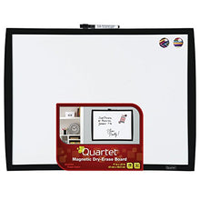 Load image into Gallery viewer, Quartet Magnetic Whiteboard, 17" x 23" Small White Board for Wall, Dry Erase Board for Kids, Perfect for Home Office &amp; Home School Supplies, 1 Mini Dry Erase Marker, 2 Magnets, Black Frame (34608-BK)
