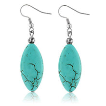 Load image into Gallery viewer, Gem Stone King 24inches Simulated Turquoise Howlite Necklace with Heart Shape Pendant &amp; Earring Set
