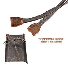 Load image into Gallery viewer, Multipurpose Waxed Canvas Waist Apron Leather Pockets for Men and Women, Heavy Duty Workshop Half Work Tool Apron Waterproof (Black)
