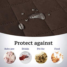 Load image into Gallery viewer, Reversible Recliner Cover Recliner Slipcover Recliner Furniture Protector 2" Elastic Strap Slip Resistant Water Repellent Slipcover Seat Width Up to 22"(Recliner 79"L x 68"W, Brown/Beige)
