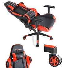 Load image into Gallery viewer, GTRACING Gaming Chair Racing Office Computer Game Chair Ergonomic Backrest and Seat Height Adjustment Recliner Swivel Rocker with Headrest and Lumbar Pillow E-Sports Chair Red

