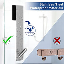 Load image into Gallery viewer, BSKSSK Shower Door Hooks, 7.5 Inches Over The Door Towel Hooks Hanger Extended for Bathroom Frameless Glass Door, Robe Sponge Bath Hook Stainless Steel Silver 2 Pack

