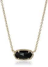 Load image into Gallery viewer, Kendra Scott Elisa Pendant Necklace for Women, Fashion Jewelry, 14k Gold-Plated, Black
