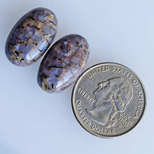 Load image into Gallery viewer, RAVISHINGGEMS Natural Moss Agate Pair Cabochon, Oval Shape, Flat Back Side, Size 20x12x6 MM, Stone for Earring Tumbled Stone, Smooth Polished Agate 23340
