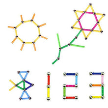 Load image into Gallery viewer, Veatree 160 Pcs Magnetic Building Sticks Blocks Toys, Magnet Educational Toys Magnetic Blocks Sticks Stacking Toys Set for Kids and Adult, Non-Toxic Building Toy 3D Puzzle with Storage Bag
