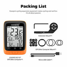Load image into Gallery viewer, COOSPO Bike Computer Wireless GPS, Cycling Computer GPS Bike Tracker with Bluetooth /ANT+, Waterproof Bicycle Computer GPS Speedometer with Auto Backlight, 2.4 inch LCD Display
