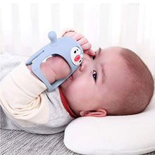 Load image into Gallery viewer, Smily Mia Penguin Buddy Never Drop Silicone Baby Teething Toy for 0-6month Infants, Baby Chew Toys for Sucking Needs, Hand Pacifier for Breast Feeding Babies, Car Seat Toy for New Born, -Light Blue
