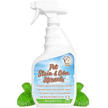 Load image into Gallery viewer, Pet Stain &amp; Odor Miracle - The Best Enzyme Cleaner for Dog Urine Cat Pee Feces Vomit, Enzymatic Solution Cleans Carpet Rug Car Upholstery Couch Mattress Furniture, Natural Eliminator (S/M 32FL OZ)
